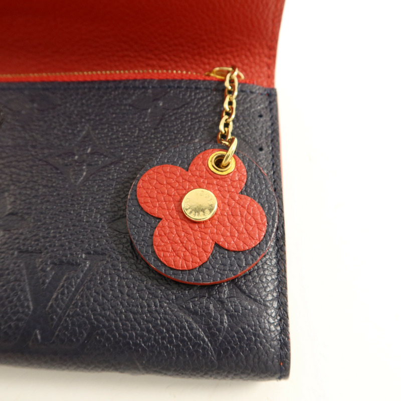 LOUIS VUITTON Monogram Empreinte Blooming Flower Wallet金扣長錢包-7