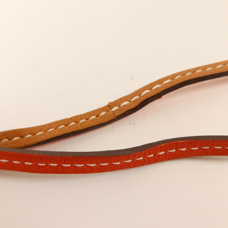 HERMES Swift皮革Paddock Cheval Charm掛飾Gold-6