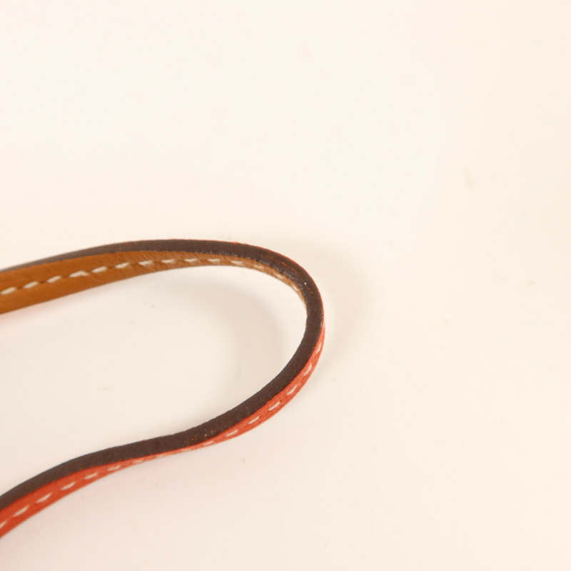 HERMES Swift皮革Paddock Cheval Charm掛飾Gold-8