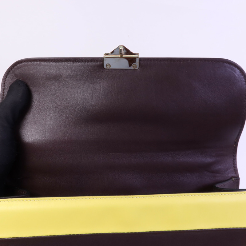 Valentino 牛皮皮革Garavani Glam Lock金扣鏈帶肩背袋-14