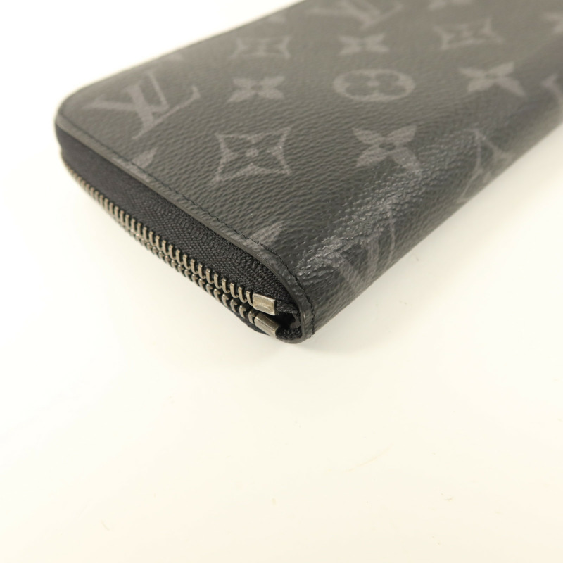LOUIS VUITTON Monogram Eclipse Long Zipper Wallet銀扣長錢包-9