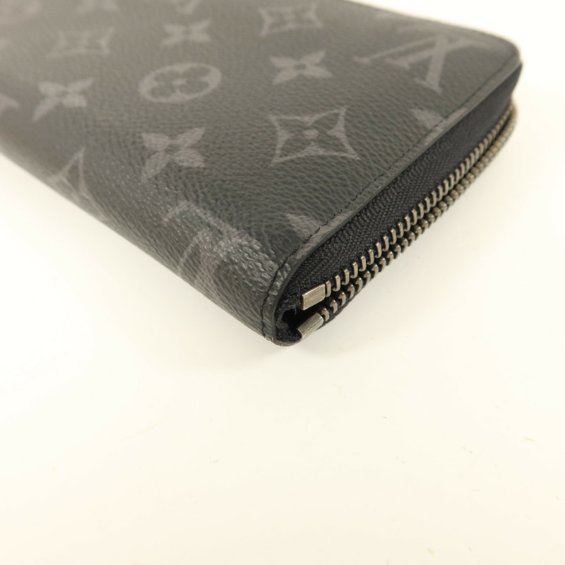 LOUIS VUITTON Monogram Eclipse Long Zipper Wallet銀扣長錢包-10