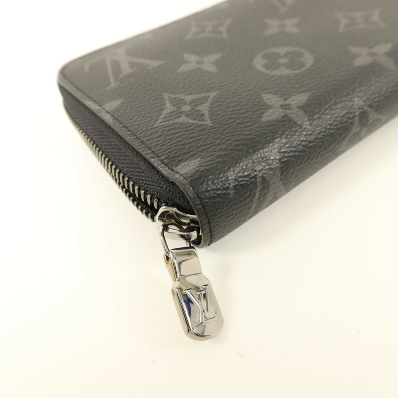 LOUIS VUITTON Monogram Eclipse Long Zipper Wallet銀扣長錢包-11