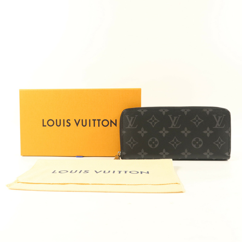 LOUIS VUITTON Monogram Eclipse Long Zipper Wallet銀扣長錢包-14