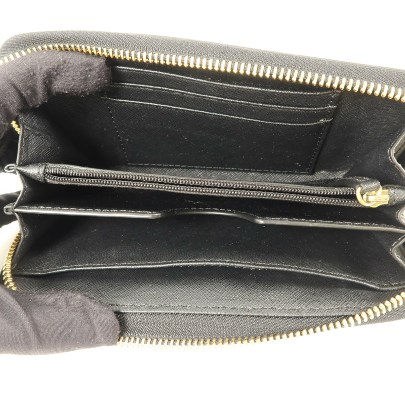 Michael Kors 牛皮皮革Zipper Round Wallet金扣錢包-4