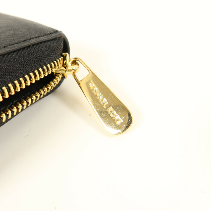 Michael Kors 牛皮皮革Zipper Round Wallet金扣錢包-7