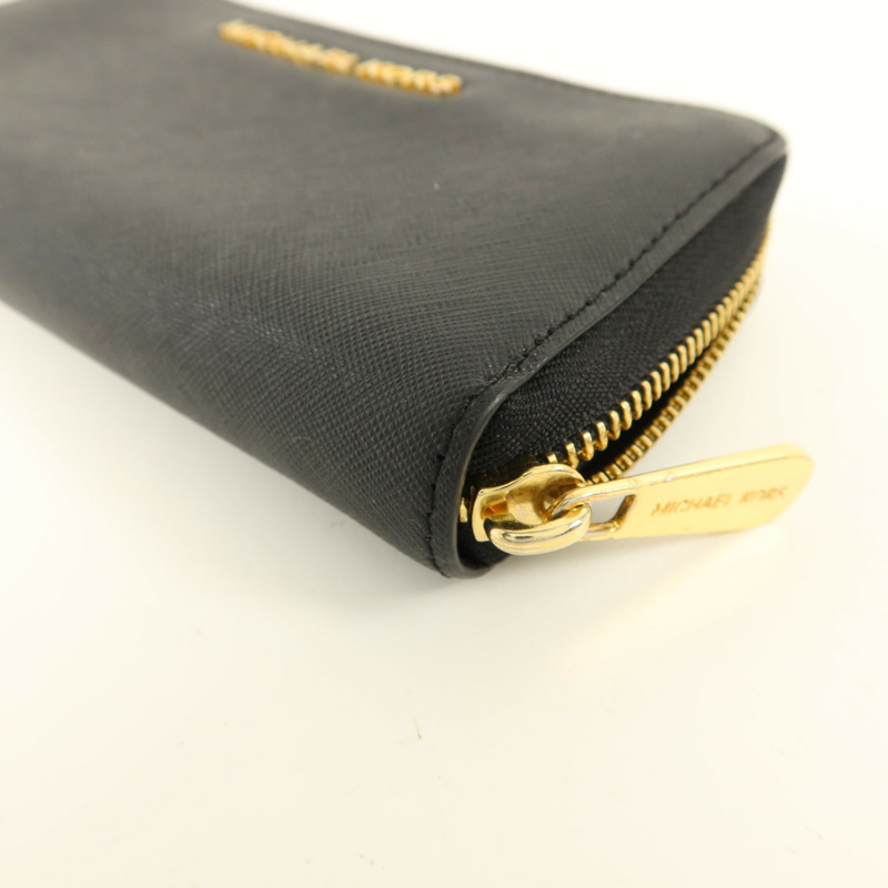 Michael Kors 牛皮皮革Zipper Round Wallet金扣錢包-8