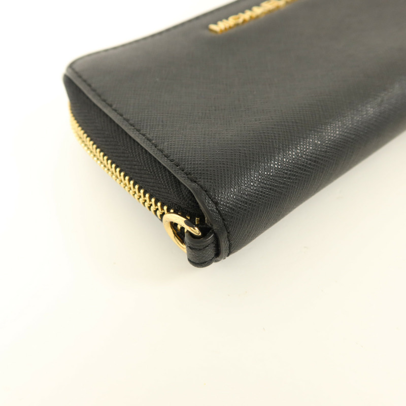 Michael Kors 牛皮皮革Zipper Round Wallet金扣錢包-9