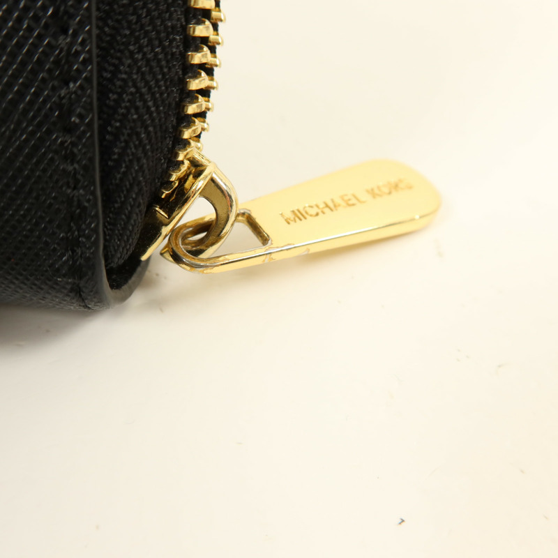 Michael Kors 牛皮皮革Zipper Round Wallet金扣錢包-13