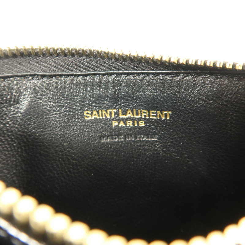 SAINT LAURENT 牛皮皮革Card Case金扣卡片套-5