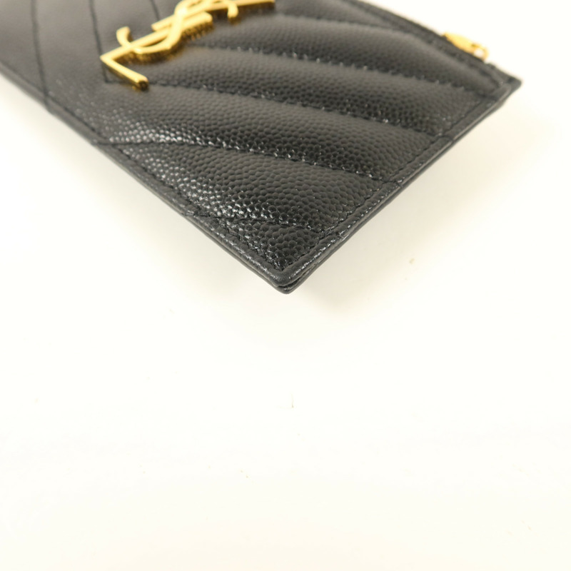 SAINT LAURENT 牛皮皮革Card Case金扣卡片套-10