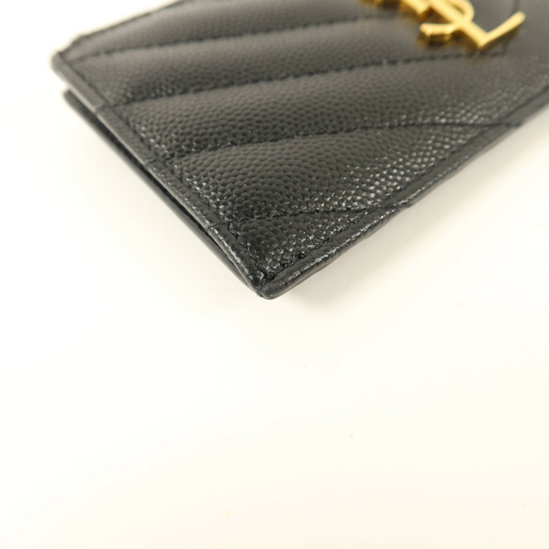 SAINT LAURENT 牛皮皮革Card Case金扣卡片套-11