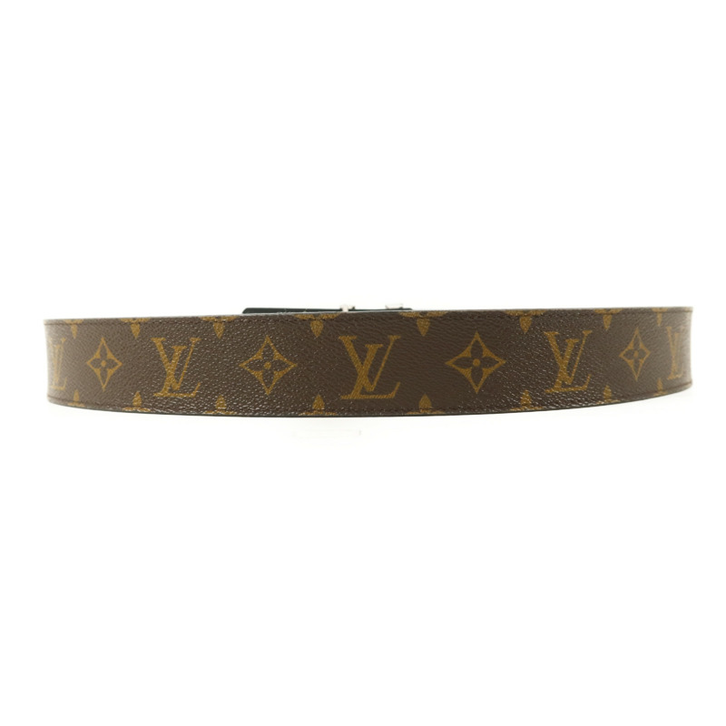 LOUIS VUITTON Monogram Belt銀扣皮帶-3