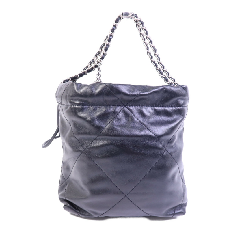 CHANEL 牛皮皮革Chanel 22 Mini銀扣手挽肩背兩用袋-1