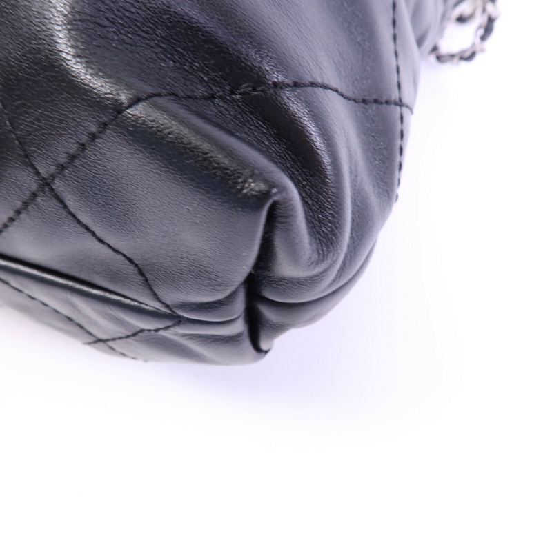 CHANEL 牛皮皮革Chanel 22 Mini銀扣手挽肩背兩用袋-10