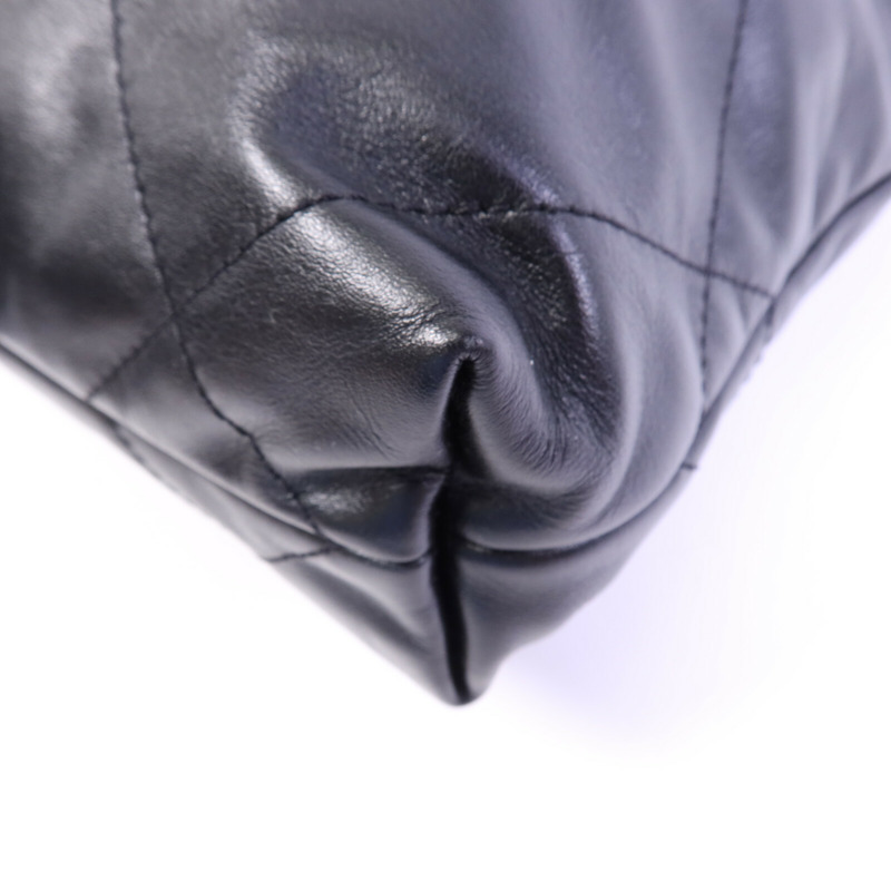 CHANEL 牛皮皮革Chanel 22 Mini銀扣手挽肩背兩用袋-12