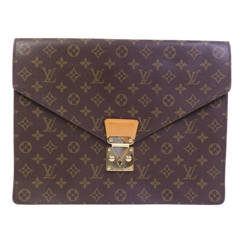 LOUIS VUITTON Monogram Porte Document金扣公事包