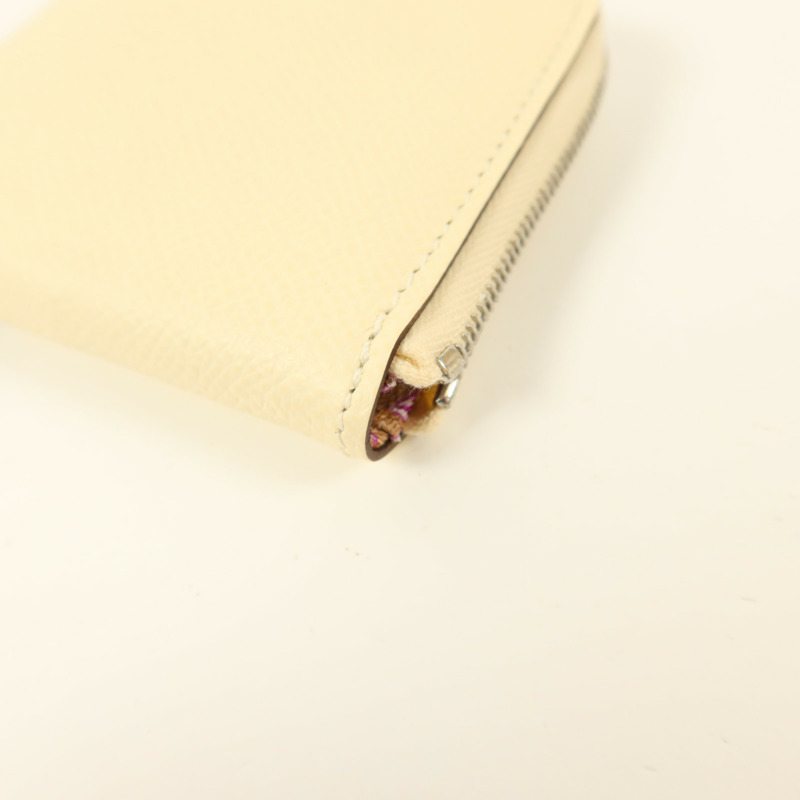 HERMES Epsom皮革Silk'In Coins Bag銀扣零錢包Nata-12