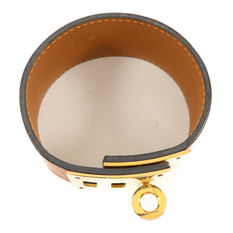 HERMES Swift皮革Kelly Dog Bracelet金扣手鐲-2