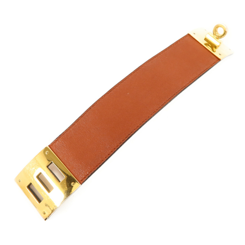 HERMES Swift皮革Kelly Dog Bracelet金扣手鐲-3