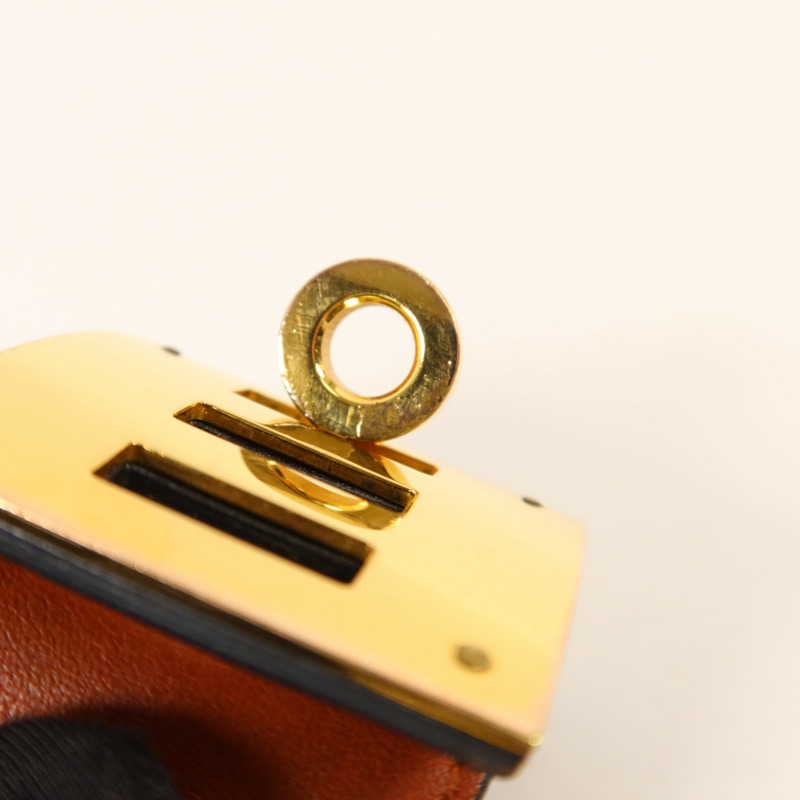 HERMES Swift皮革Kelly Dog Bracelet金扣手鐲-13