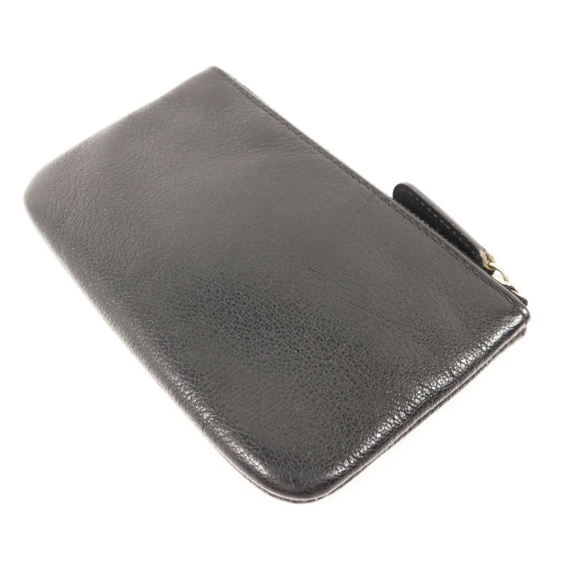 CHANEL 牛皮皮革Mini Pouch銀扣小袋-3