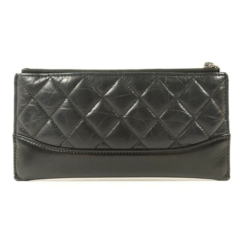 CHANEL 牛皮皮革Long Wallet金扣長錢包-1