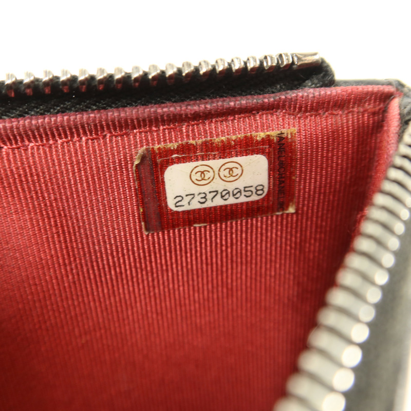CHANEL 牛皮皮革Long Wallet金扣長錢包-6