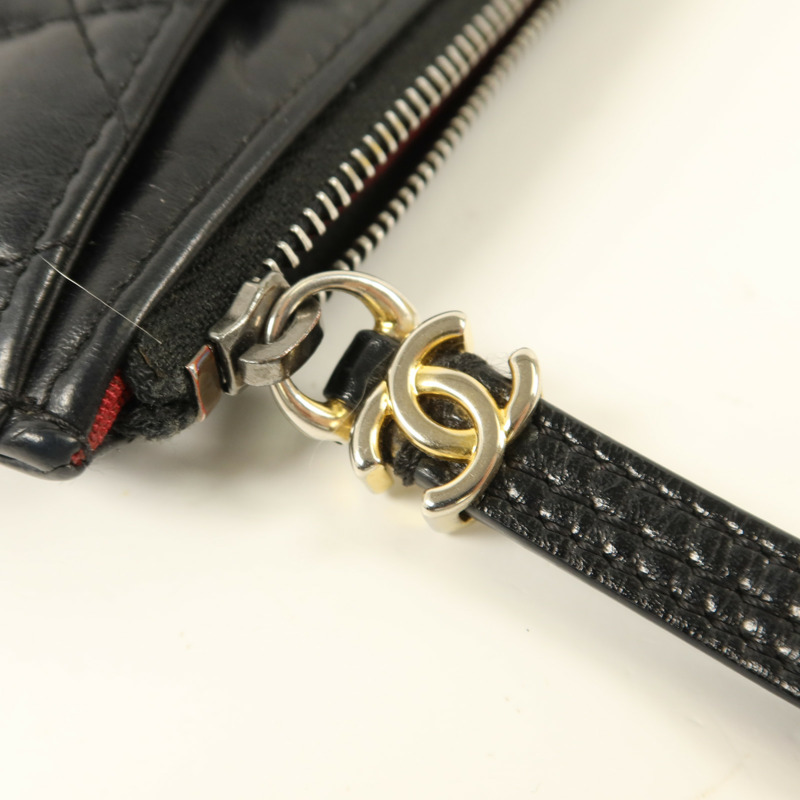 CHANEL 牛皮皮革Long Wallet金扣長錢包-8