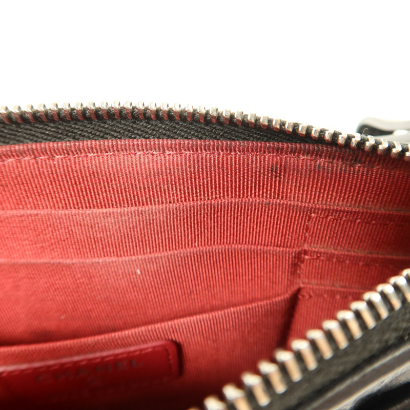 CHANEL 牛皮皮革Long Wallet金扣長錢包-13