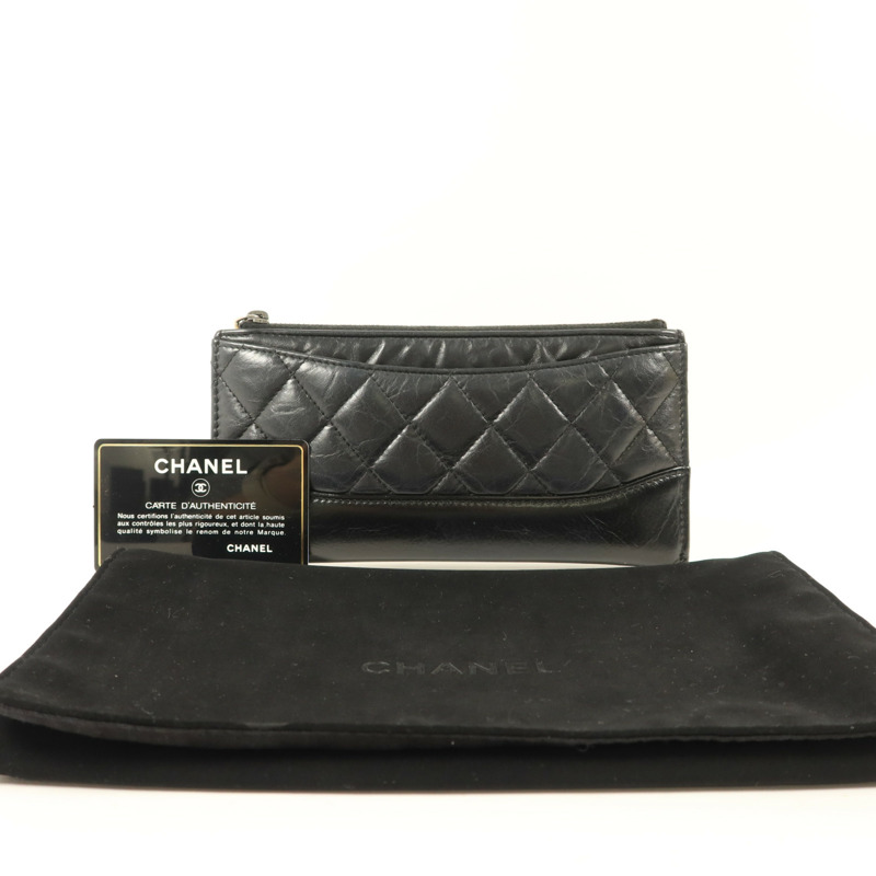 CHANEL 牛皮皮革Long Wallet金扣長錢包-15