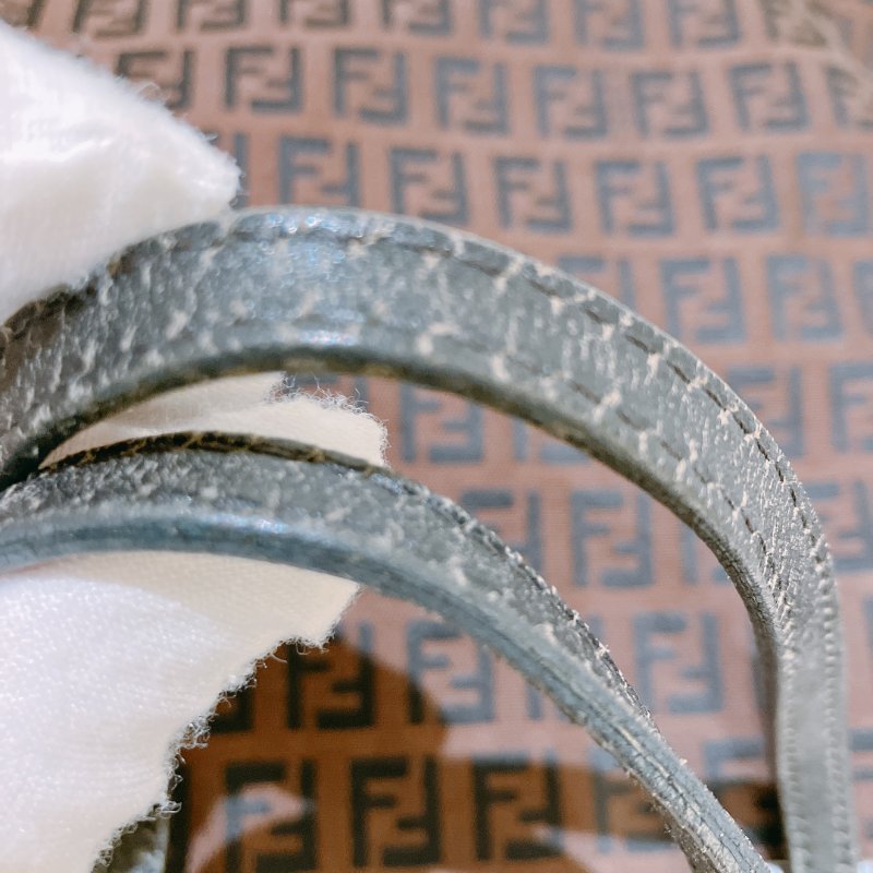 TK1982	芬廸 中古 手提包  Fendi Vintage Small Zucchino Tote Bag Canvas Brown-9