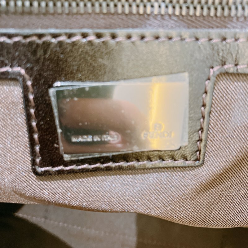 TK1983	 Fendi Vintage Zucca Buston Handle Bag Canvas Brown-18