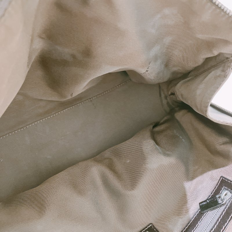 TK1983	 Fendi Vintage Zucca Buston Handle Bag Canvas Brown-21