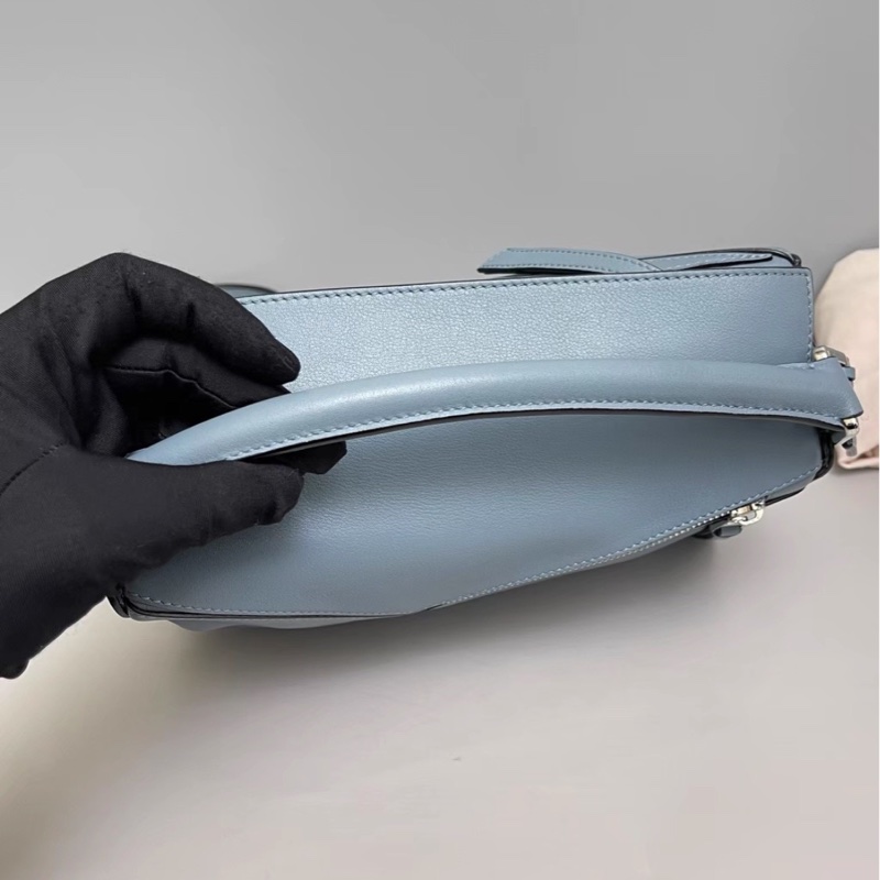 🎩👠Loewe羅意威Puzzle小号 霧霾蓝幾何包 尺寸24×16 附件肩帶-11