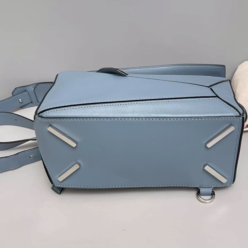🎩👠Loewe羅意威Puzzle小号 霧霾蓝幾何包 尺寸24×16 附件肩帶-13