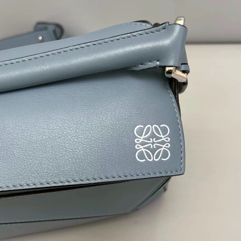 🎩👠Loewe羅意威Puzzle小号 霧霾蓝幾何包 尺寸24×16 附件肩帶-15