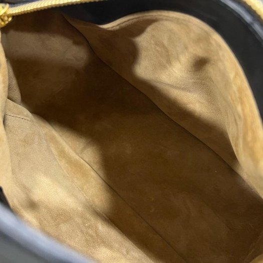 東區正精品㊣LOEWE PUZZLE 黑色小牛皮銀扣拼接幾何拼圖編織手把手提肩背斜背包兩用包小款 RZ6322-14