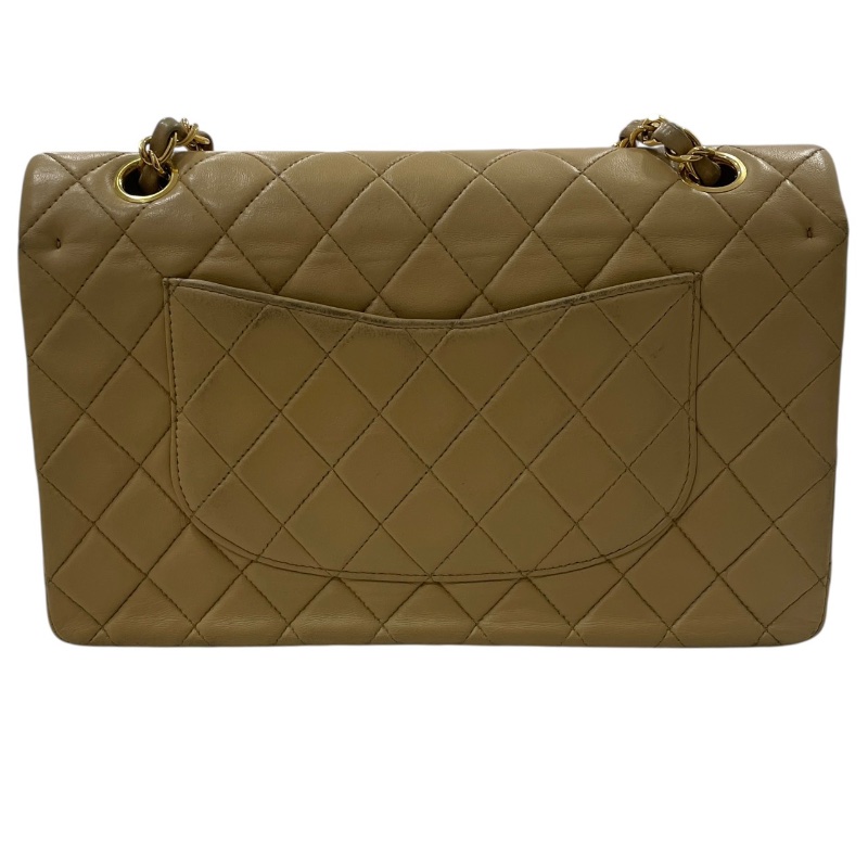 CHANEL 香奈兒 MATELASSE CF25 肩背包 羊皮 奶茶色 金釦-2