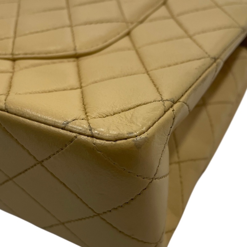 CHANEL 香奈兒 MATELASSE CF25 肩背包 羊皮 奶茶色 金釦-9