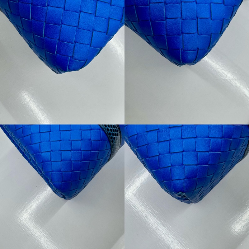 寶緹嘉 BOTTEGA VENETA  羅馬系列雙用藍色蟒蛇皮手提／肩背包 附鏡子 ROMA PYTHON B05217594B W/MIRROR-4