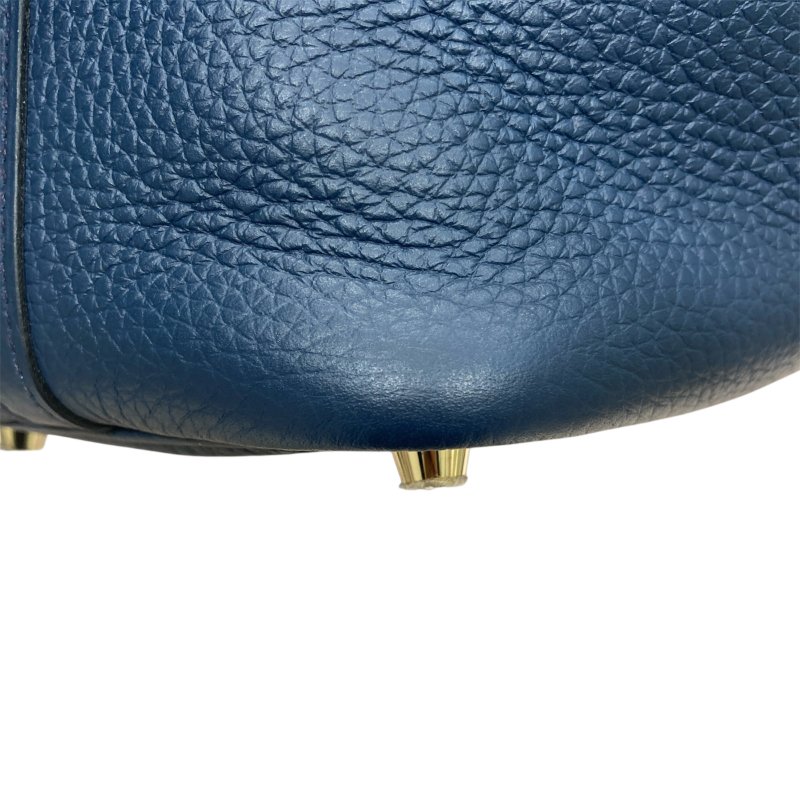 HEREMS 愛馬仕 PICOTIN 18 菜籃子 TC皮 藏青色 金扣-4