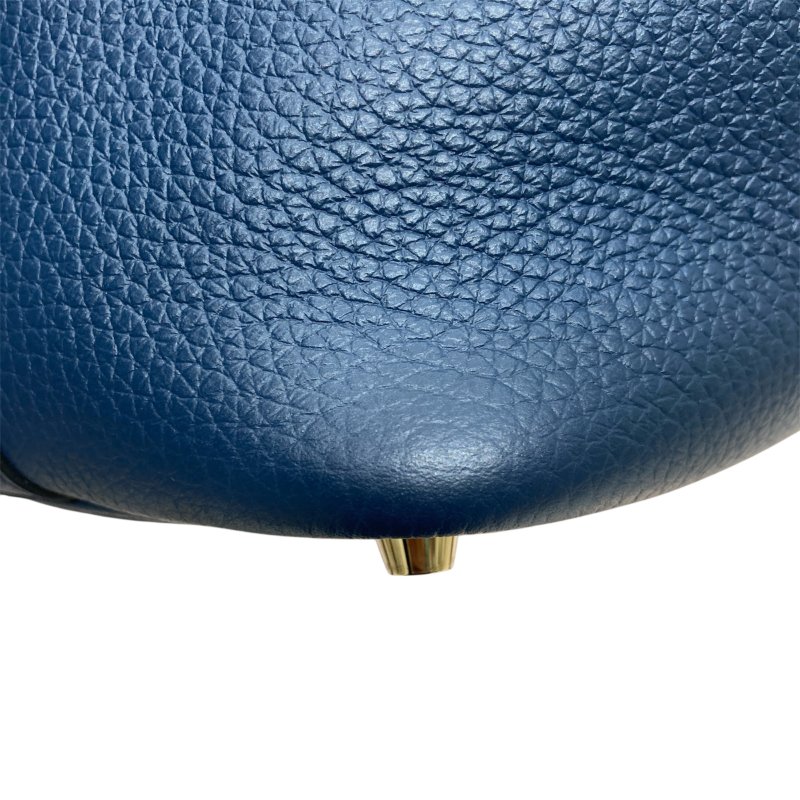 HEREMS 愛馬仕 PICOTIN 18 菜籃子 TC皮 藏青色 金扣-6