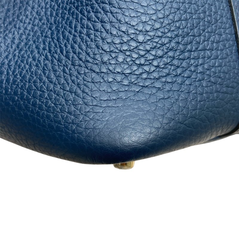 HEREMS 愛馬仕 PICOTIN 18 菜籃子 TC皮 藏青色 金扣-7