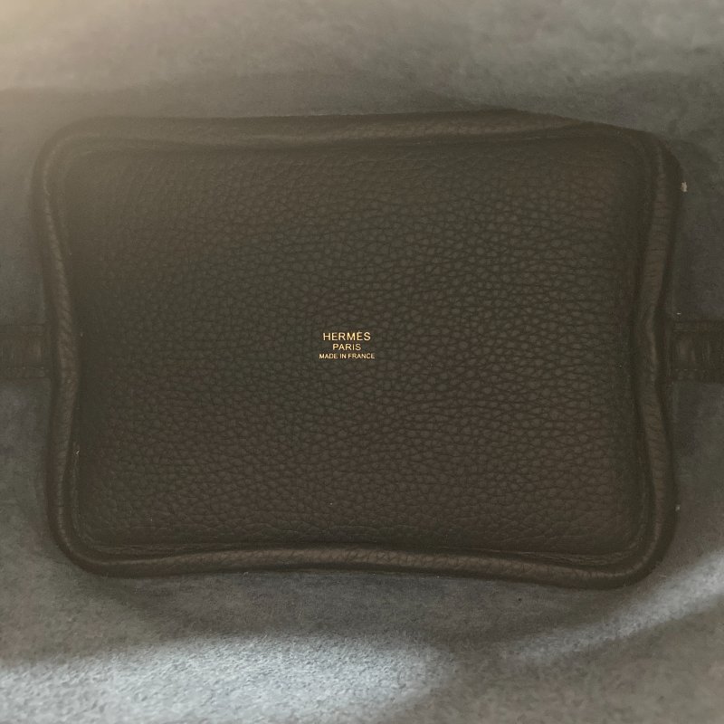 HEREMS 愛馬仕 PICOTIN 18 菜籃子 TC皮 藏青色 金扣-9