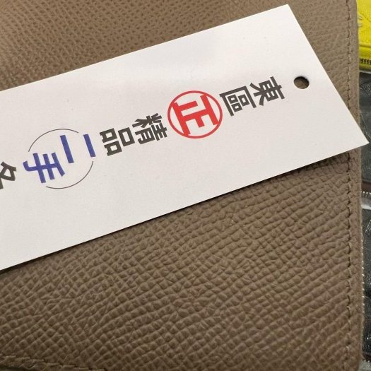 東區正精品㊣HERMES SILK IN Epsom 愛馬仕大象灰色全皮內粉紫色圖騰絲巾短夾 K刻 RZ6324-11