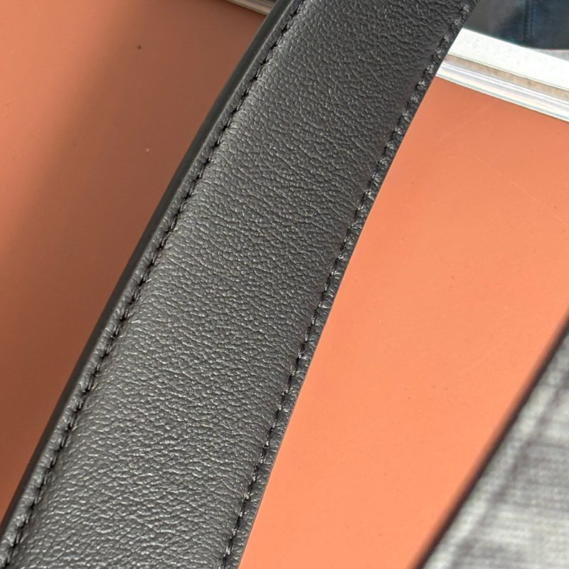 ::FENDI:: 滿版 FF圓形皮帶 黑色皮革雙面皮帶 腰帶 110 公分-10