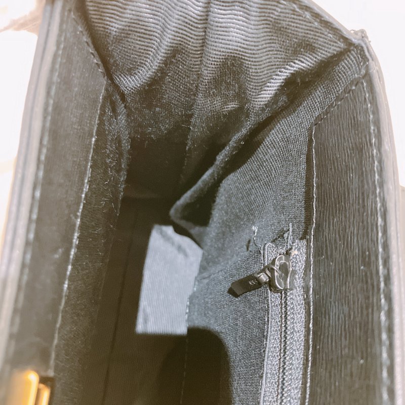 TK1985	華倫天奴 中古 黑色 手提包 Valentino Vintage Twist Lock Bag Clafskin Black x GHW #No Number-22