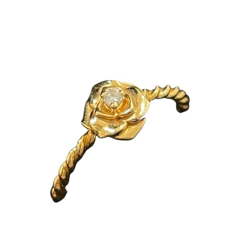 PIAGET 伯爵 玫瑰鑽石戒指 K18YG #51