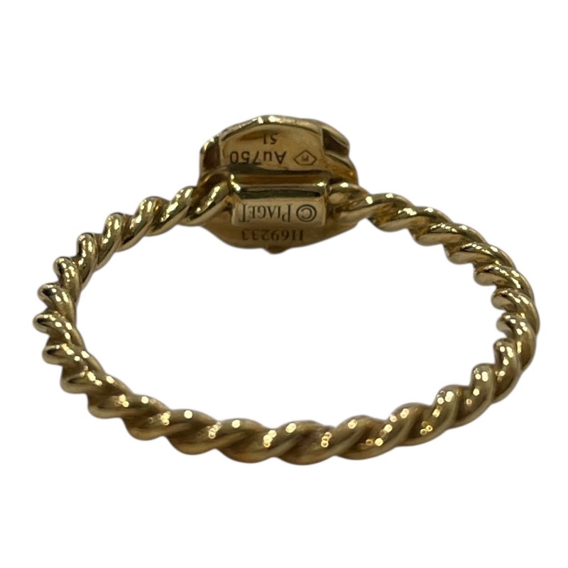 PIAGET 伯爵 玫瑰鑽石戒指 K18YG #51-2